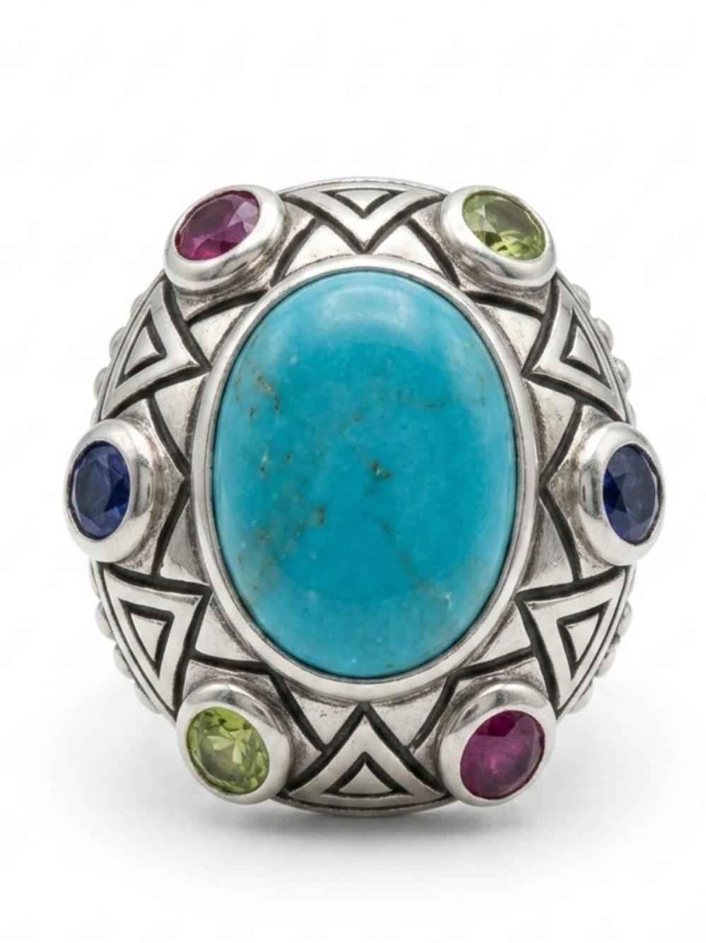 Turquoise Sterling Silver Ring statement ring turquoise